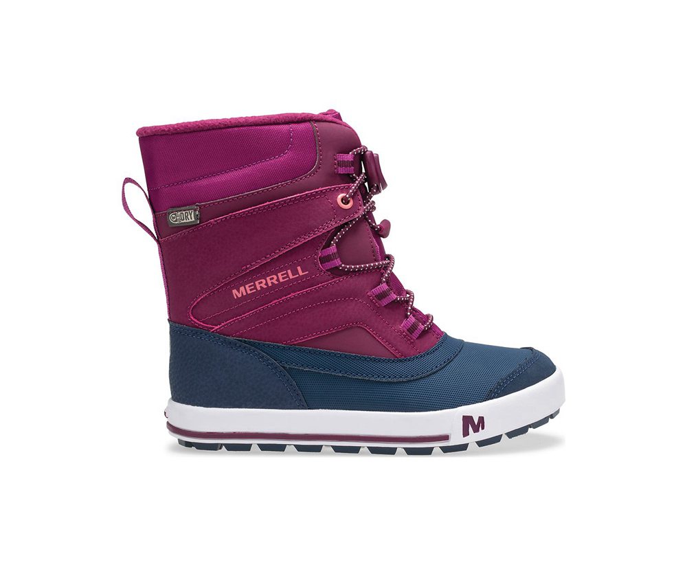 Merrell Boots Pink/Blue - Snow Bank 2.0 - Kids 09MQEGVOX